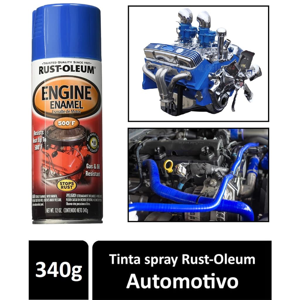 Tinta Spray Automotivo Motor Engine Enamel 260ºc Azul Ford 340g Rust Oleum