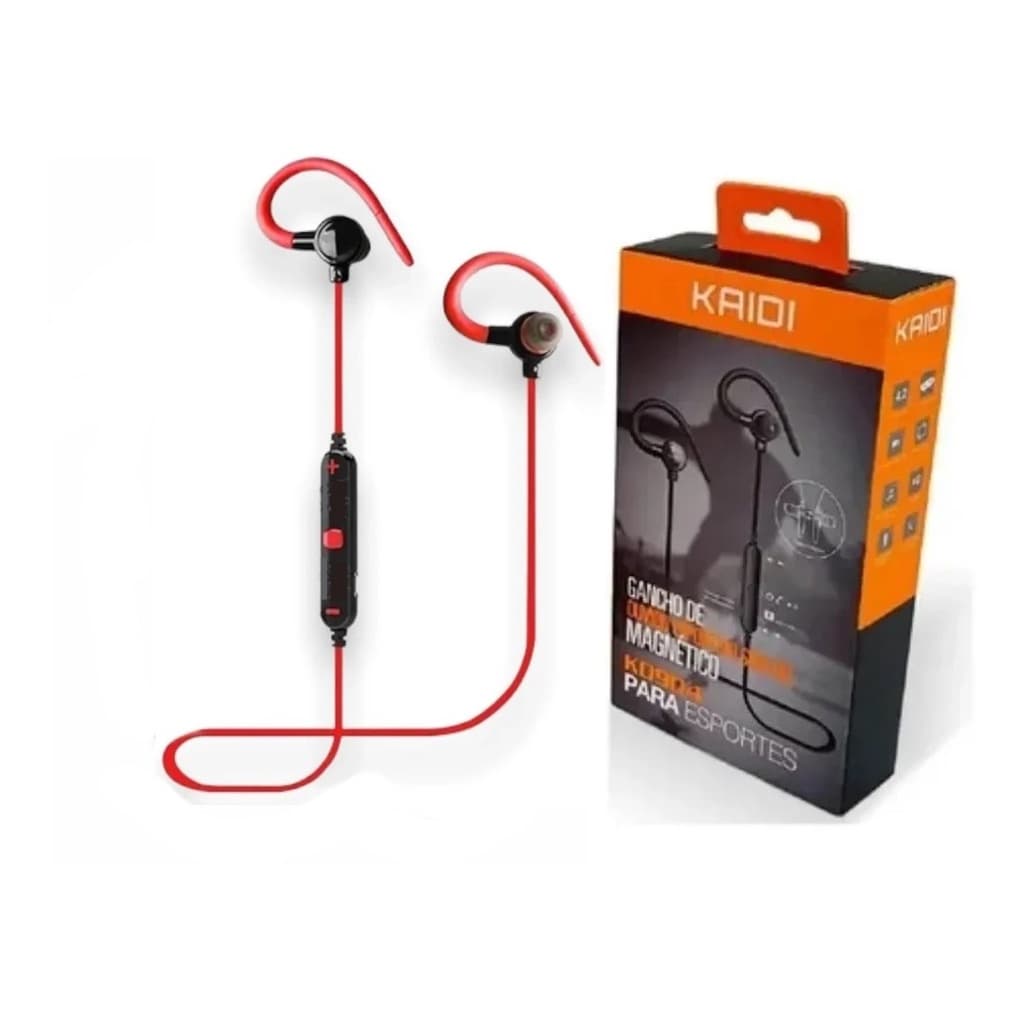 Fone De Ouvido Bluetooth Com Gancho Kaidi Kd-904 Esportivo