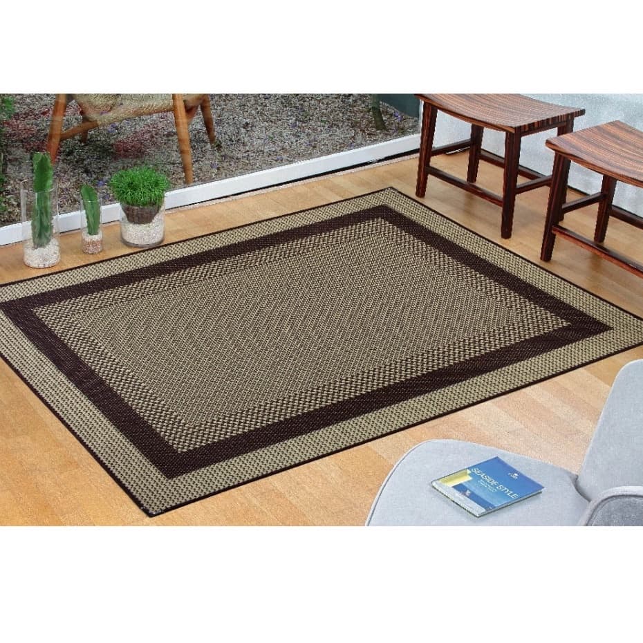 Tapete Sisal Sala 2,00 x 2,50 M Base Antiderrapante Tabaco S590