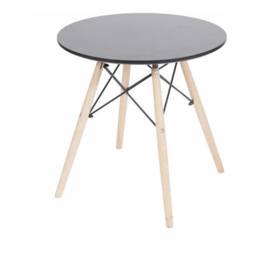 Mesa charles Eames infantil lateral 50cm PRETA