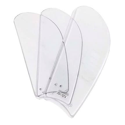 Kit Jogo de Pás transparente Venti Delta tubarão Ventilador de Teto New Cristal Light 3 pás Acrílico