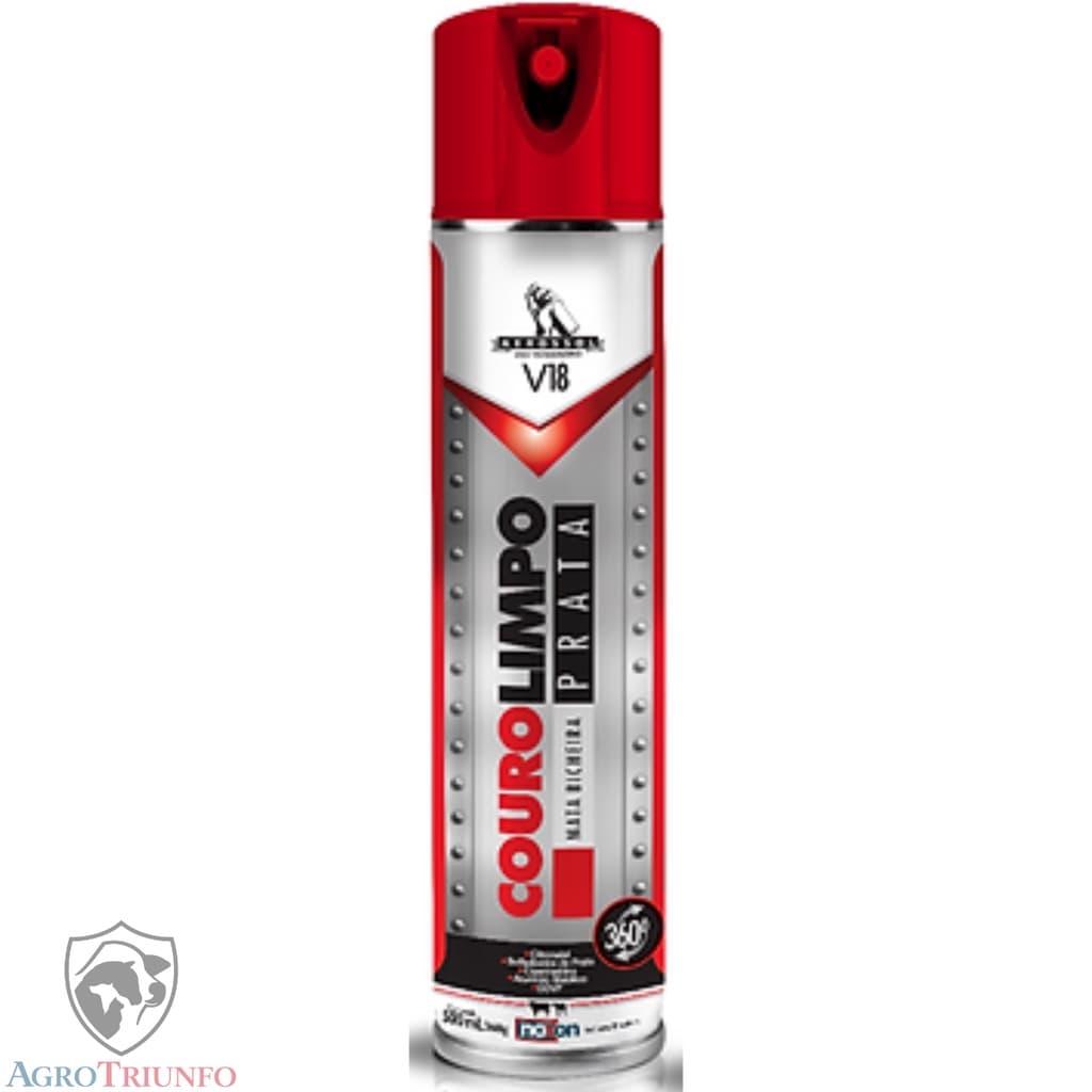 Couro Limpo V18 Spray Prata Total 500 ml Mata Bicheira Larva - Noxom