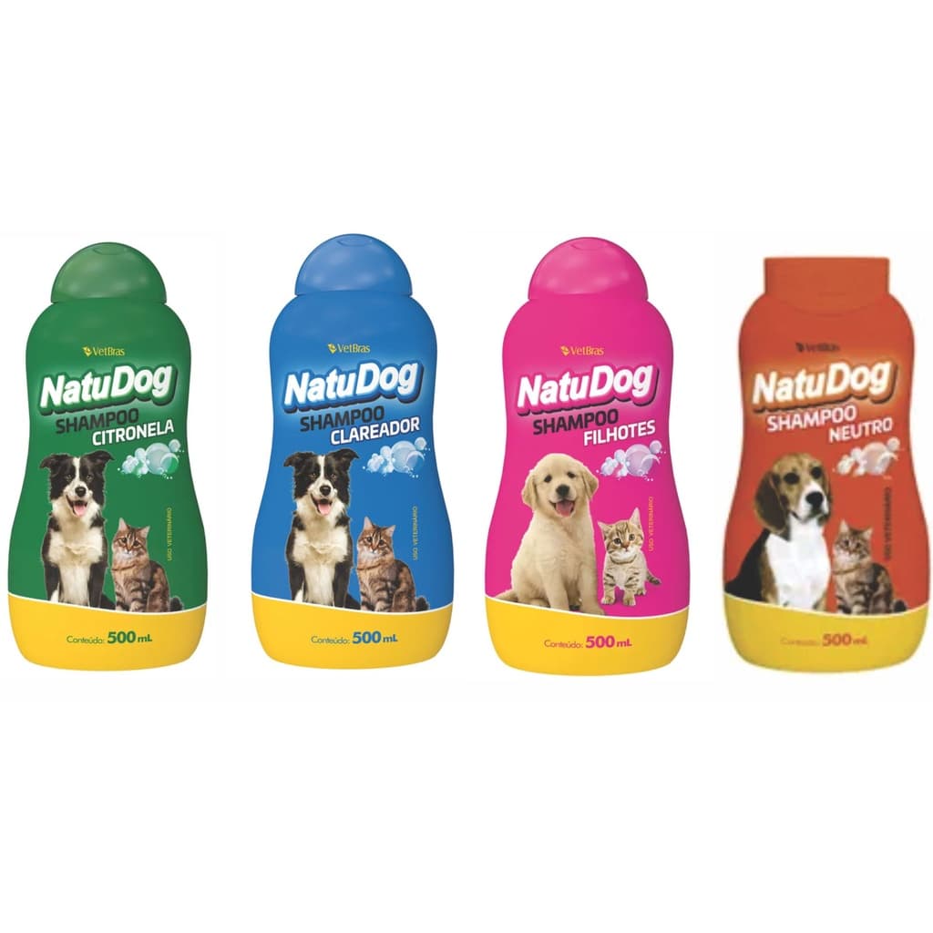 Shampoo Natu Dog 500 Ml Para Cães e Gatos