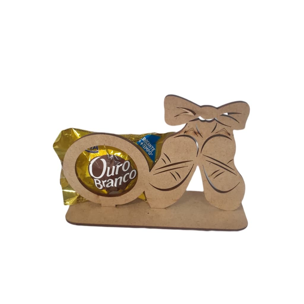 Kit 50 Porta Bombom Sapatilha Bailarina Em Madeira Mdf Para Festa Eventos Temáticos