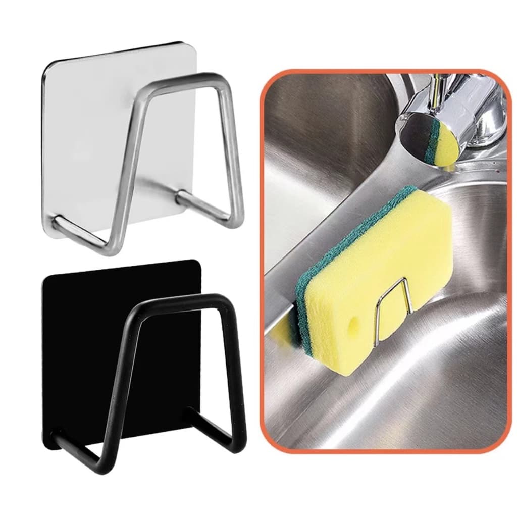 Aço inoxidável Suporte Porta Esponja para bucha de piaPrateleira de cozinha