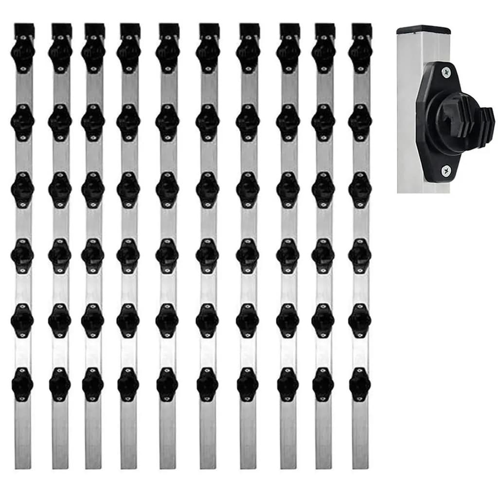 10pcs Haste Cerca Elétrica 23x23 1mt 6 Isoladores Industrial