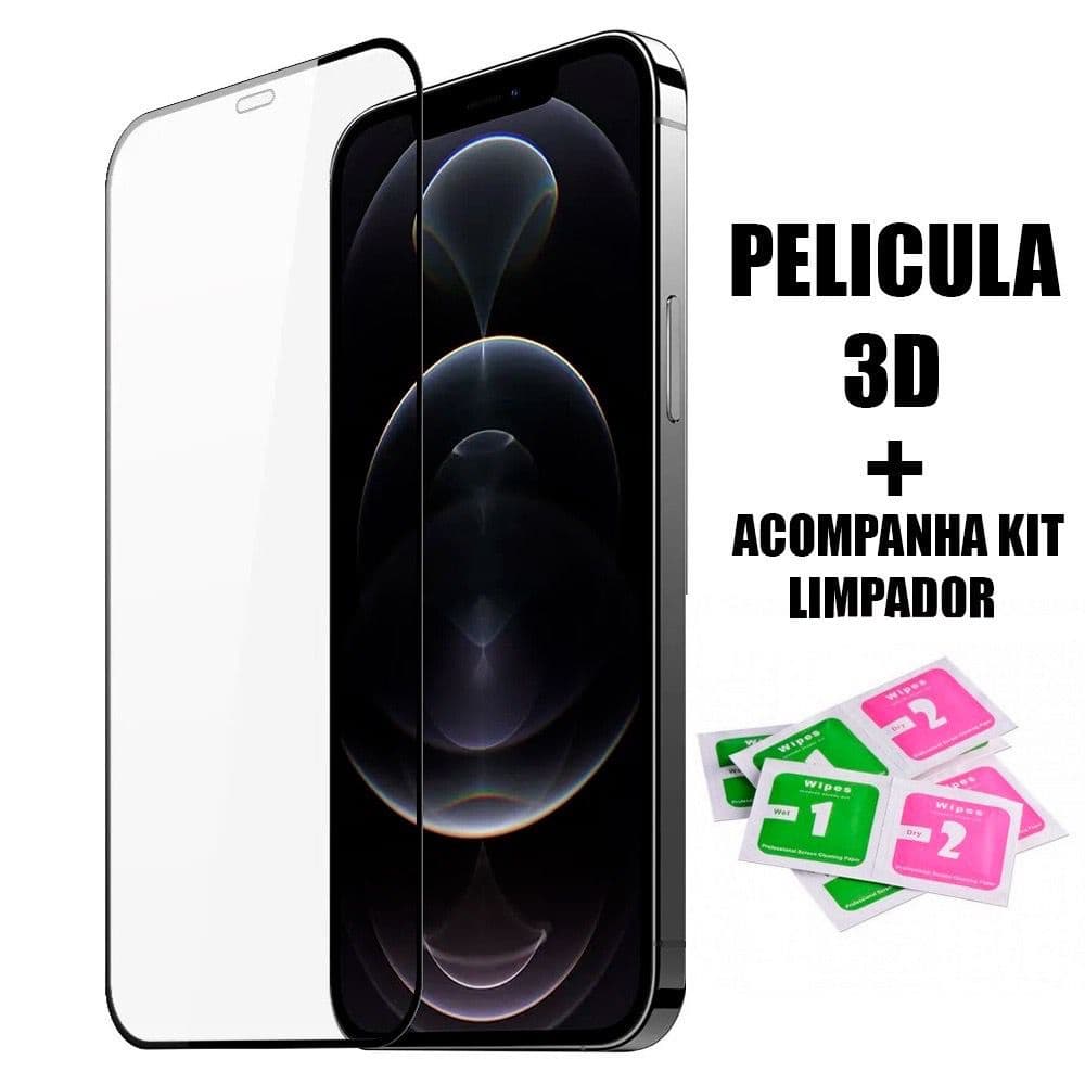 Película Iphone De Vidro 3d Full Proteção de Tela Para iPhone 3D/9D  6/7/8 Plus Xs XR 11 12 13 14 15 16plus/Pro/Promax.