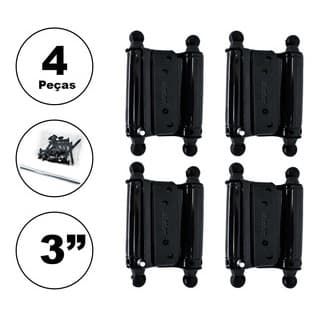 Kit C/ 4 peças Dobradiça Vai E Vem Bang Bang Faroeste  3 Polegadas