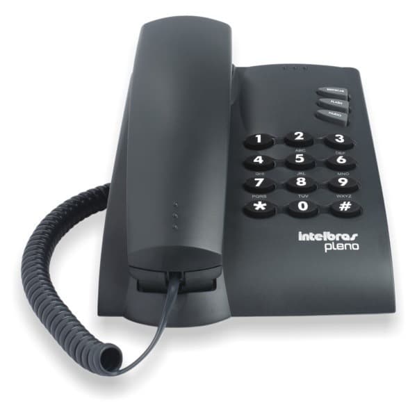 Telefone De Mesa Com fio Intelbras Pleno Preto Fixo Otima Qualidade