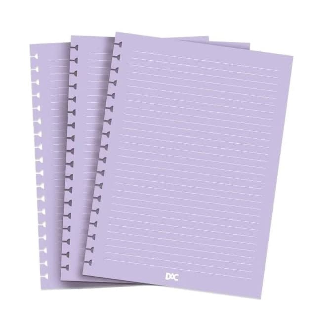 Refil de 48 folhas para Caderno Smart Universitário Lilás tira e põe DAC