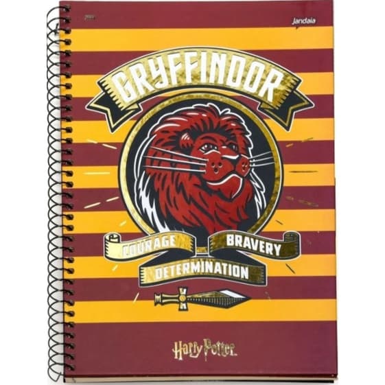 Caderno Harry Potter 200 Folhas 10 Matérias Estampa 2023 Nova Feitiço Bruxo Capadura Material Escolar Universitário