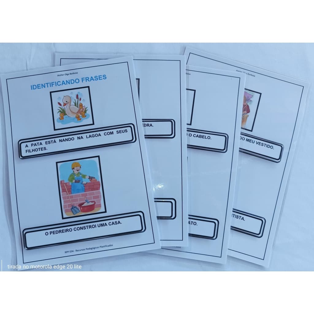 Recurso Pedagógico Plastificado/Identificando frases/Código: RPP034