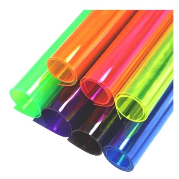 Plastico Translucido PVC Colorido Cores Neon - Para Bolsas Mochilas Verão