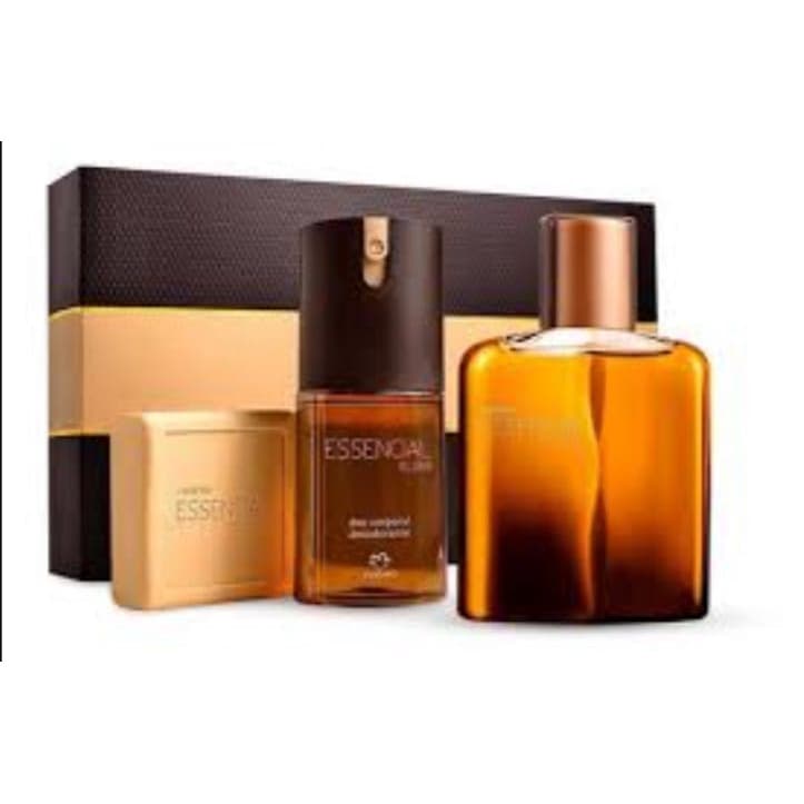 Kit Presente Especial Exclusivo Perfume Essencial Elixir antigo masculino de Natura - Combo Raridade, para colecionadores, fãs e apaixonados.