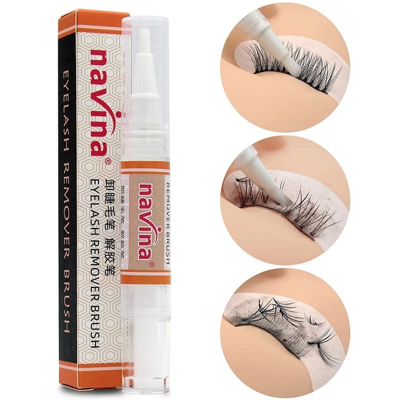 Navina Profissional Removedor De Cola Chicote Escova De Cílios Caneta Removedor De Gel Cílios Extensão 8 ml Cílios Removedor De Cola