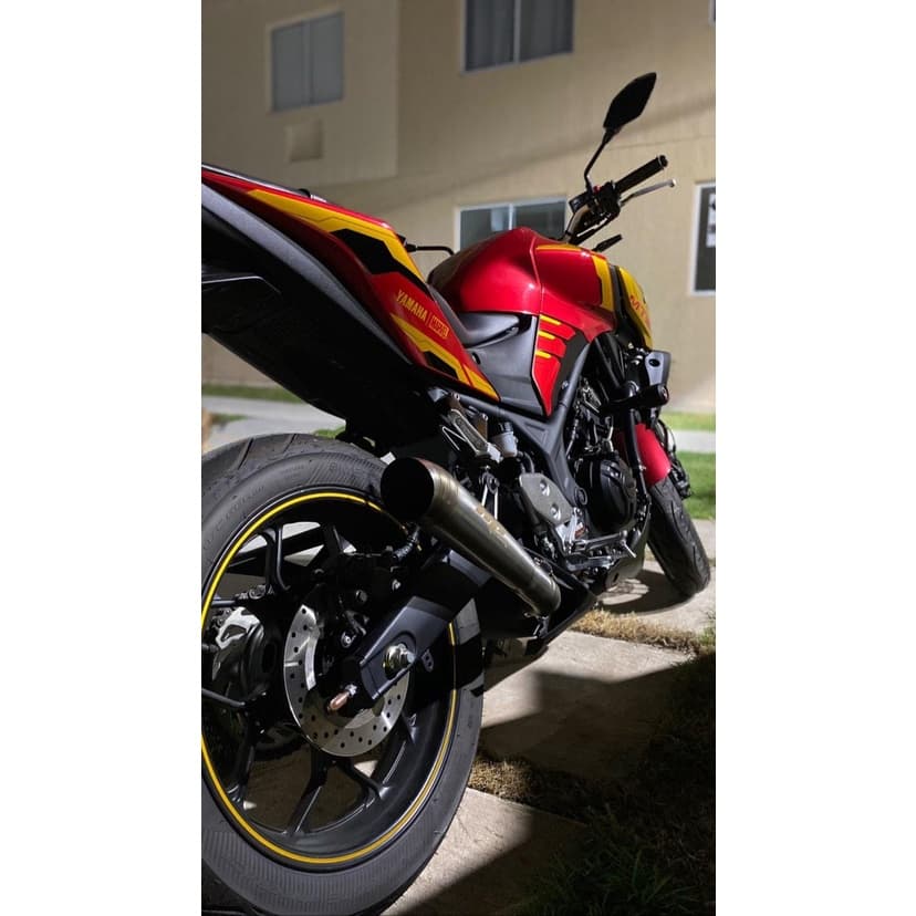 Escapamento R3 MT03 Esportivo Ponteira Megaphone Megafone Ronco Forte Design Premium Moto
