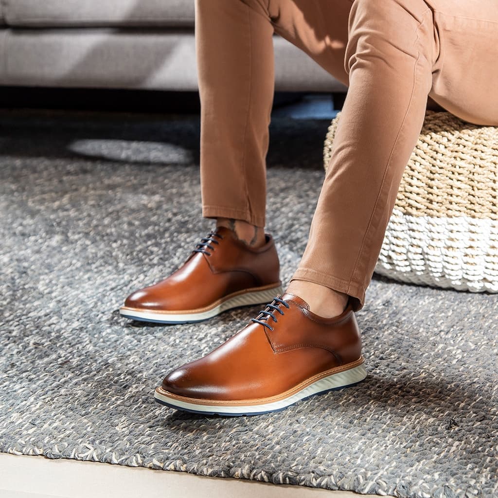 Oxford Masculino Casual Sport Fino em Couro Legítimo Moderno Estiloso Confortável Bigioni