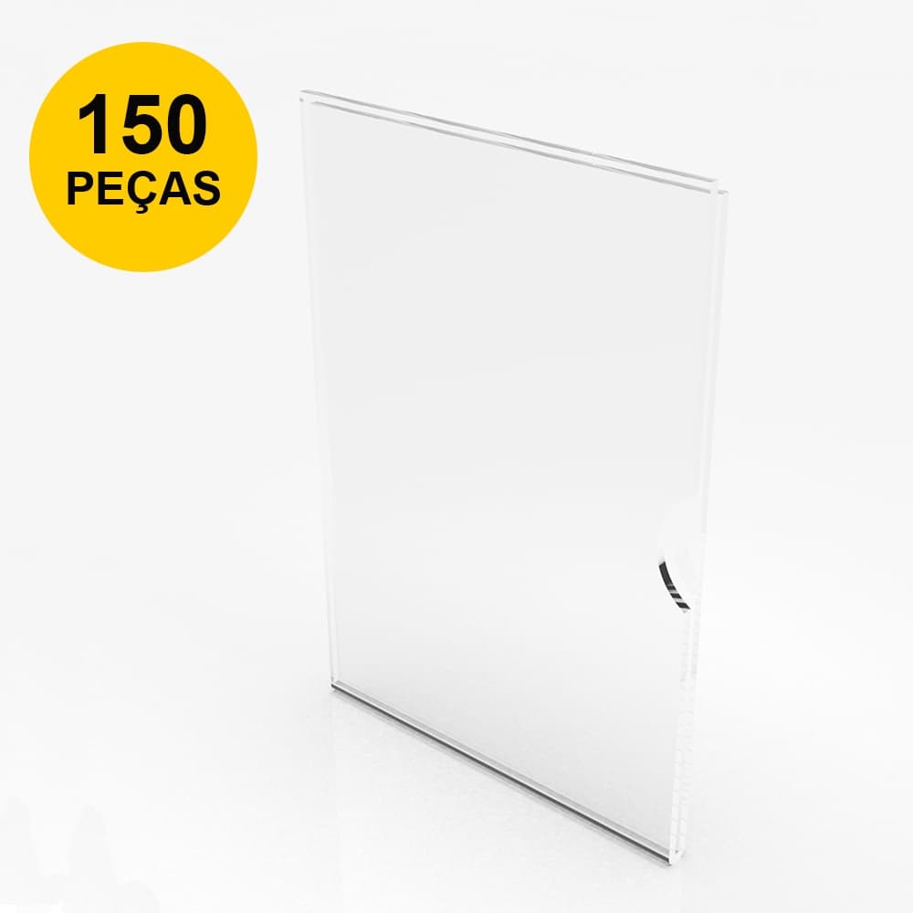 Display Etiqueta Porta Preço Modelo U 15x4cm - 150 Peças