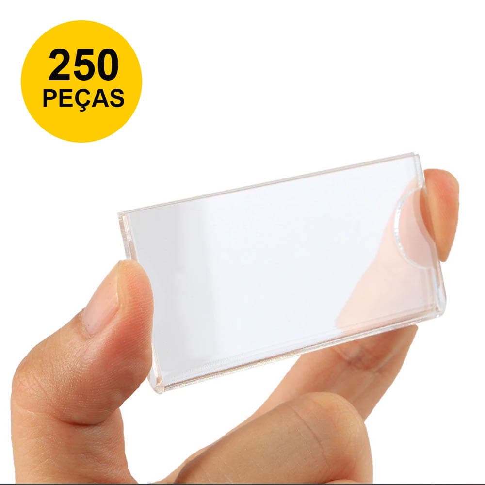 Display Etiqueta Porta Preço Modelo U 10x5cm - 250 Peças