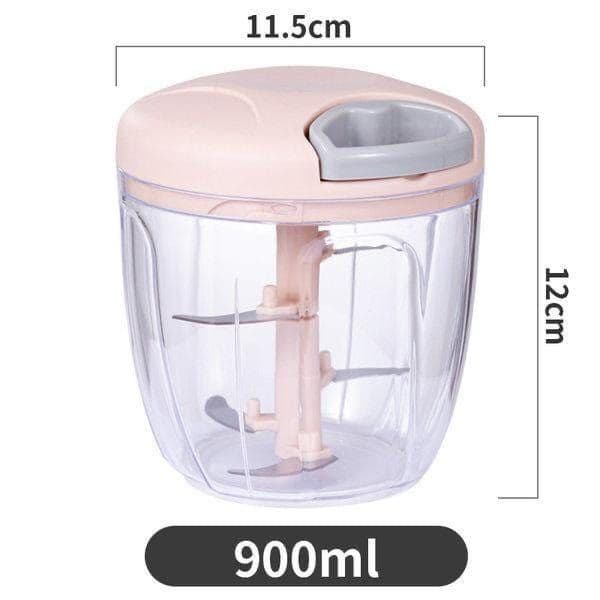 Processador Triturador Manual Grande Multiuso De Alimento 900ml Com 5 Lâminas Caerus