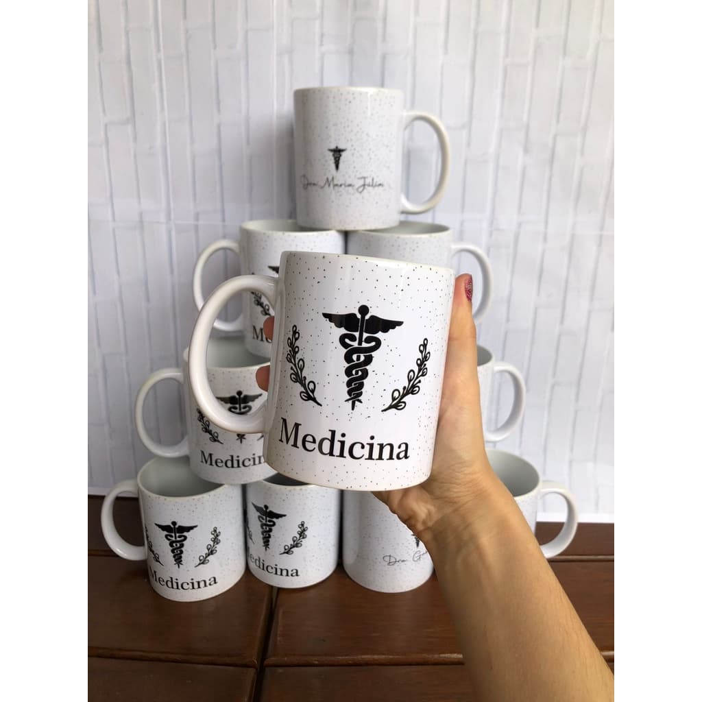 Caneca/Xícara de Porcelana Personalizada MEDICINA