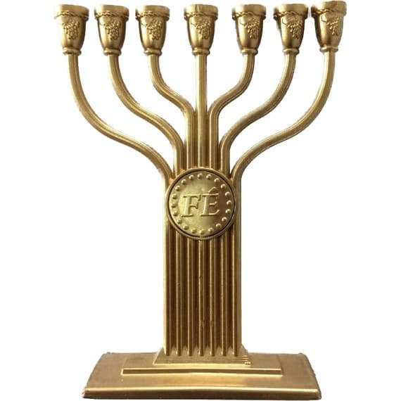 Candelabro Castiçal - Menorah Fé - Menorá