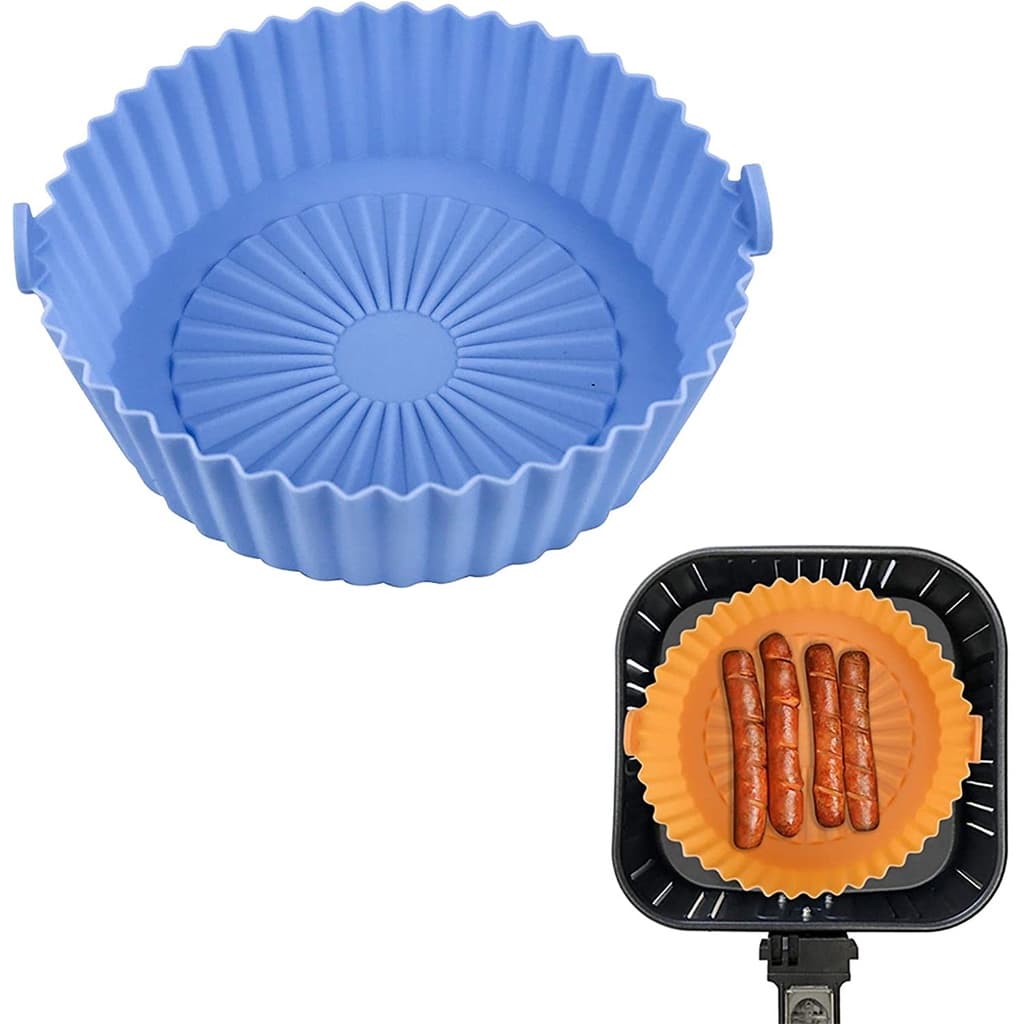 Panela de silicone Air Fryer – panela reutilizável de silicone para fritadeira a ar, acessórios de forno de substituição do forro de pergaminho