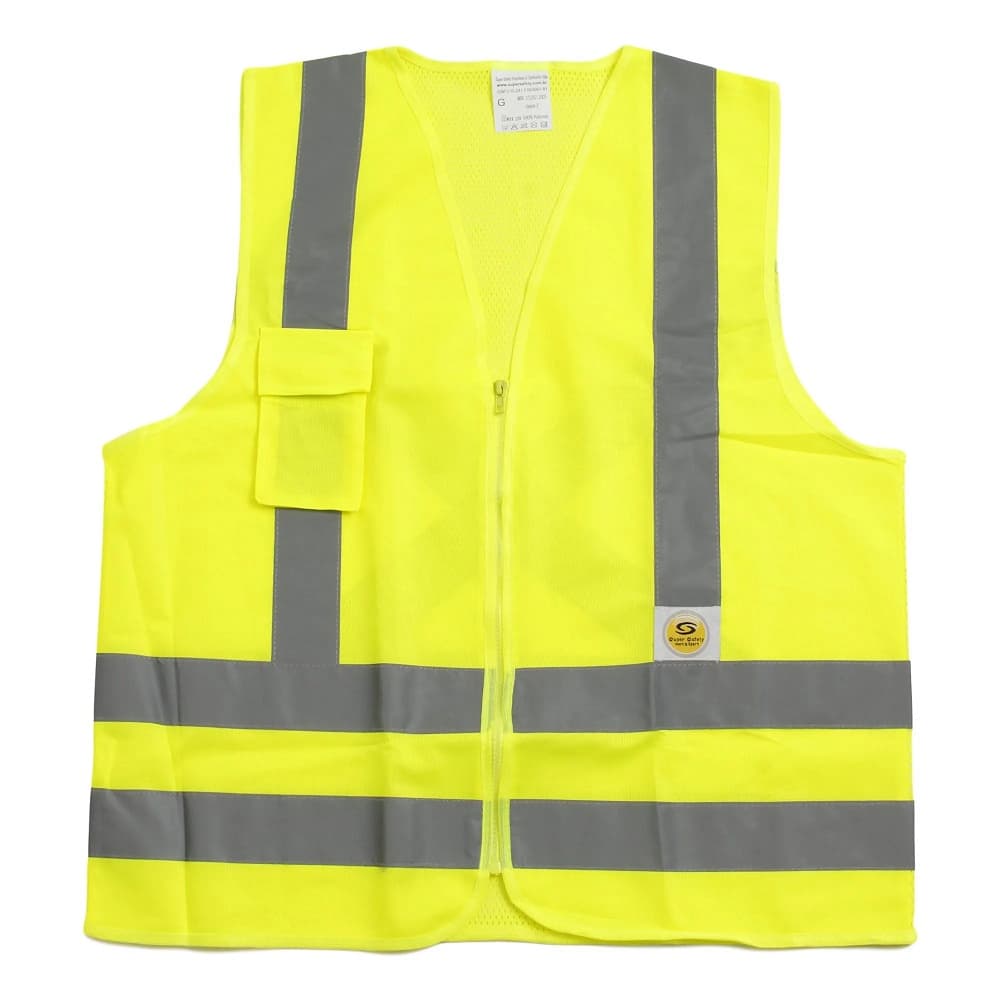 Colete Refletivo Sinalização Com Bolso Amarelo ou Laranja Super Safety