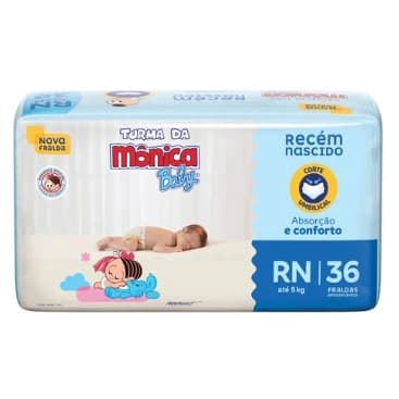 FRALDA TURMA DA MONICA JUMBO RN 36UN