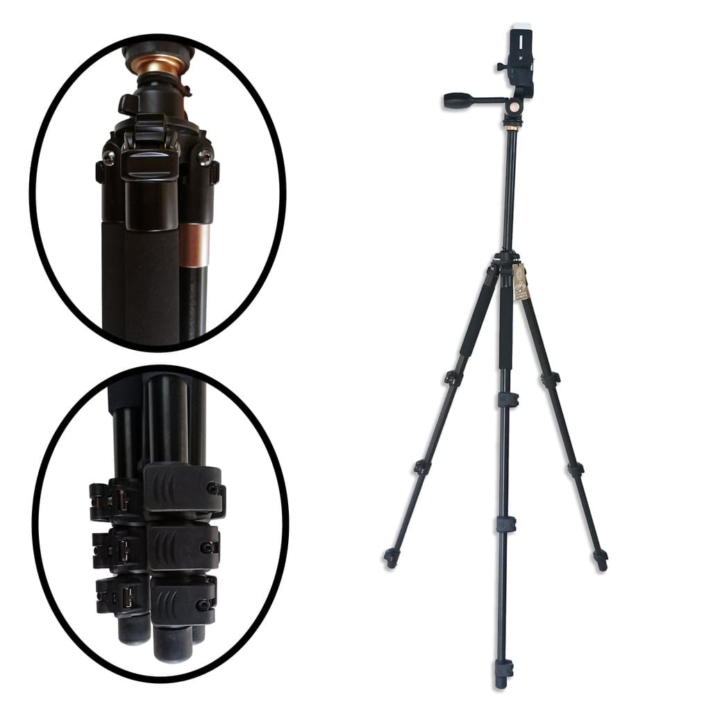 Tripé Profissional Beike Q620 Com Ajuste No Suporte