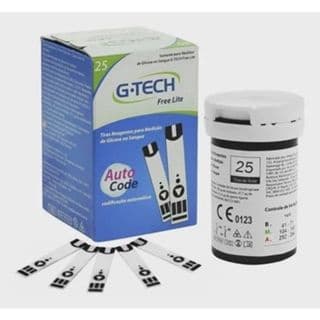 Tiras Free Lite G-tech de Glicose c/50 Original - Para Medição De Glicose e Teste de Glicemia Com 50 Unidades Reagente