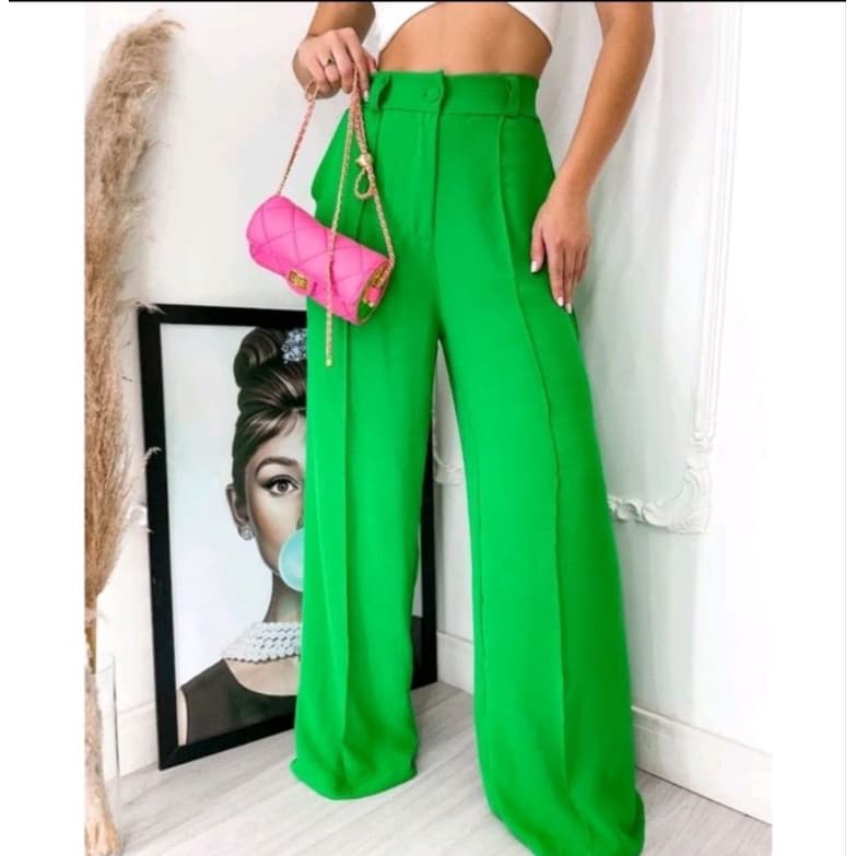 Calça  Pantalona  tecido De Duna Maravilhosa  ela estica