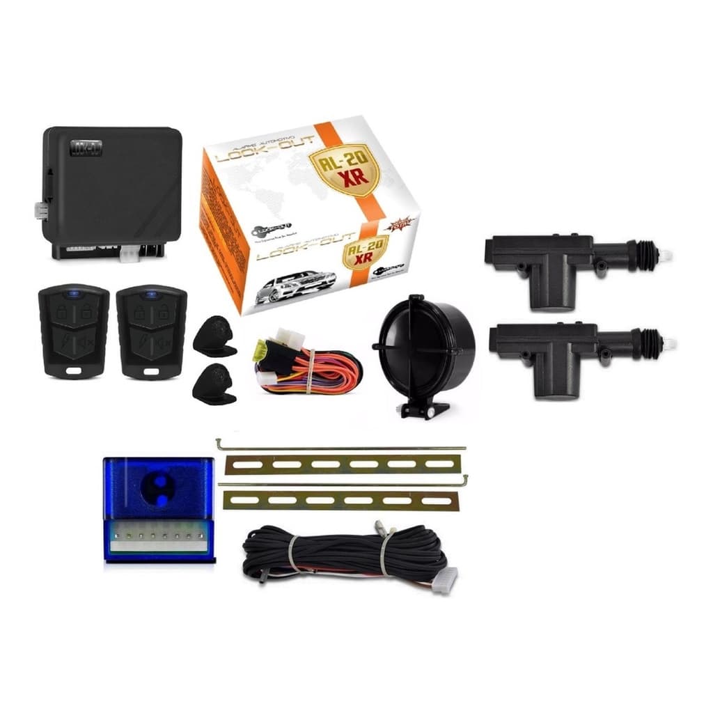 Kit Alarme + Trava Eletrica Universal 2 Portas Todos os Carros