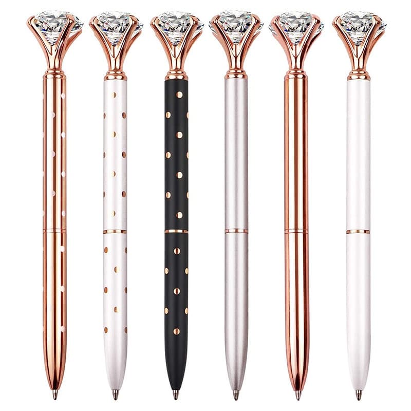 Nova Criativa Caneta Esferográfica Big Diamond Crystal Pen De 1,0mm Para Estudantes De Negócios