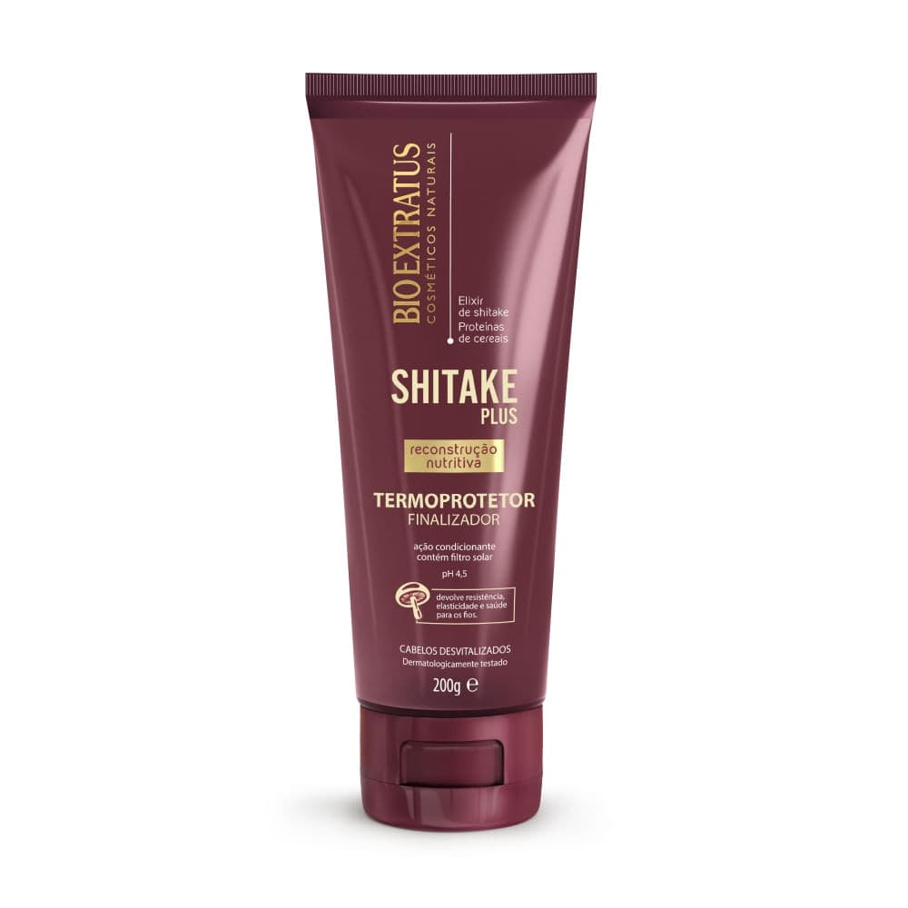 Finalizador Termoprotetor Shitake Plus Bio Extratus Reconstrução Nutritiva 200g