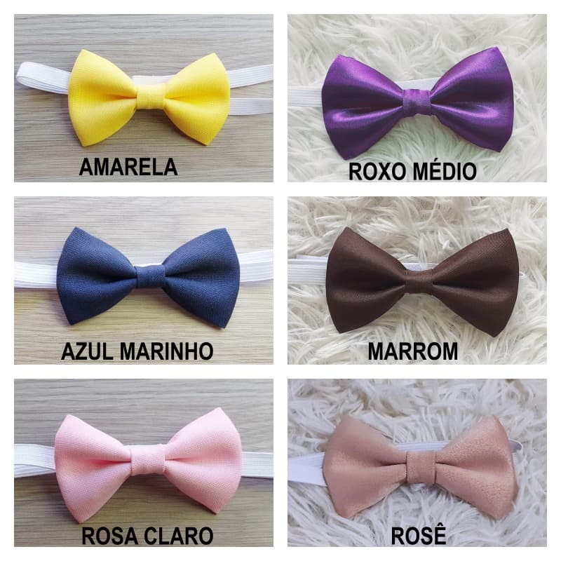 Gravata Borboleta Masculina infantil  Várias Cores de RN ao Tamanho 16