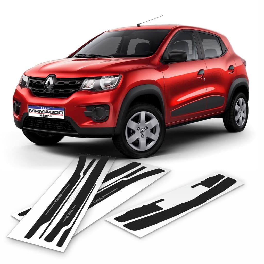 KIT RENAULT KWID até 2026 Soleiras Super Protetoras + Soleira da Mala Acessórios para Carro MRMAGOO