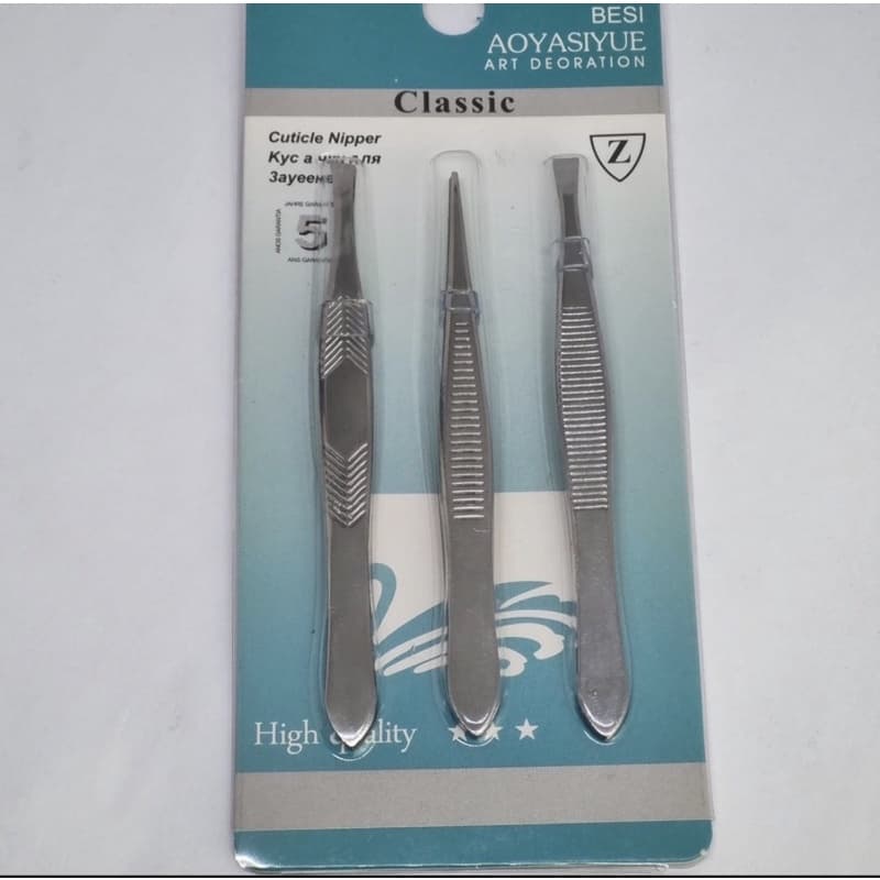 KIT com 3 Pinças Para Designer De Sobrancelhas /3 ponta diferente