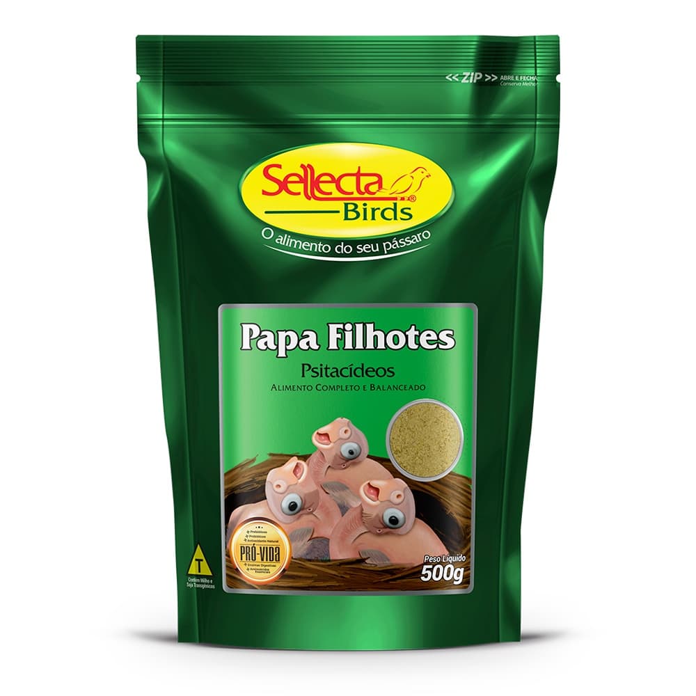 Ração Papa Filhotes Psitacídeos 500g Sellecta