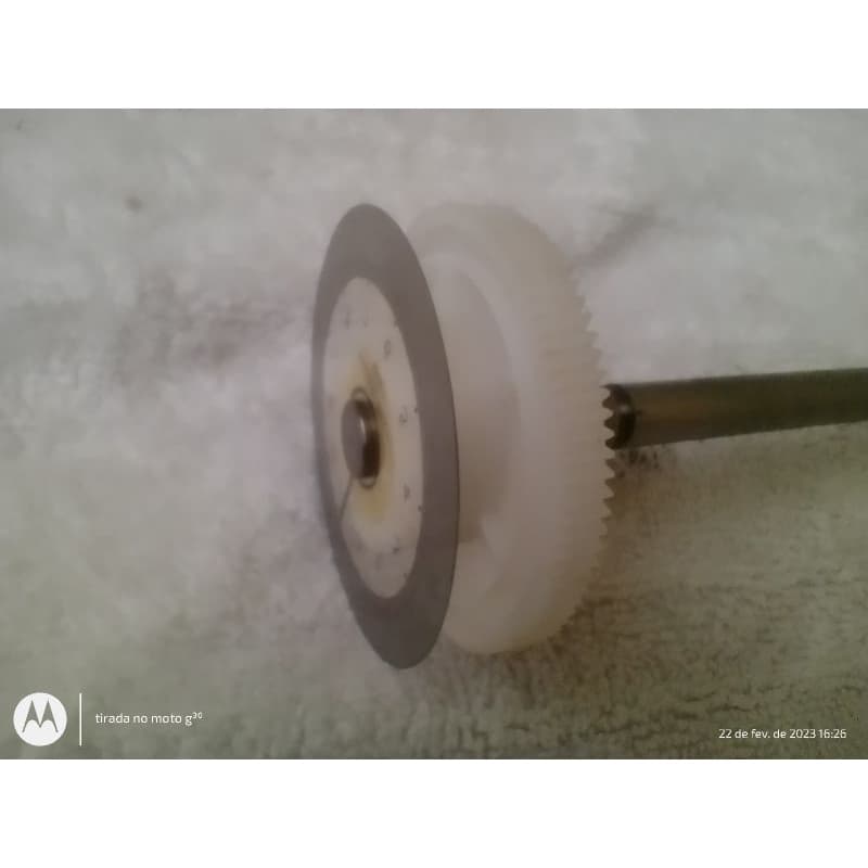 eixo tracionador, com disco encoder, impressora EPSON STILLUS TX 105, TX 115,