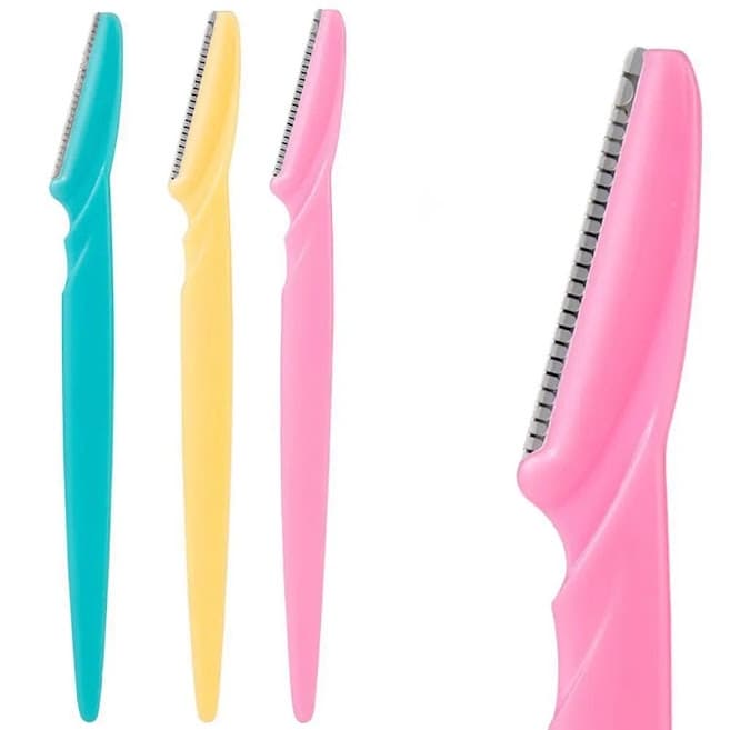 Kit Com 03 Navalhas Feminina para Design Sobrancelha Navalhete