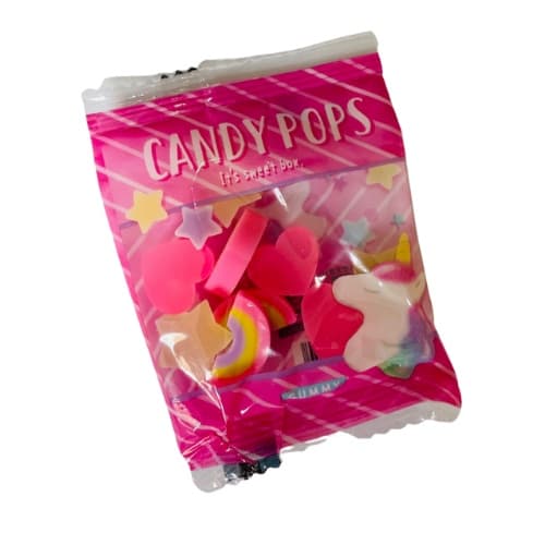 Mini borrachas Candy Pops - Aroma Doce 9 Unidades