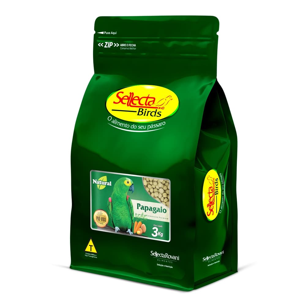 Sellecta Papagaio Natural 3kg Extrusada