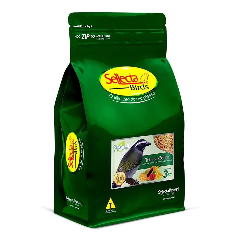 Ração Sellecta Trinca Ferro Natural Com Frutas 3kg
