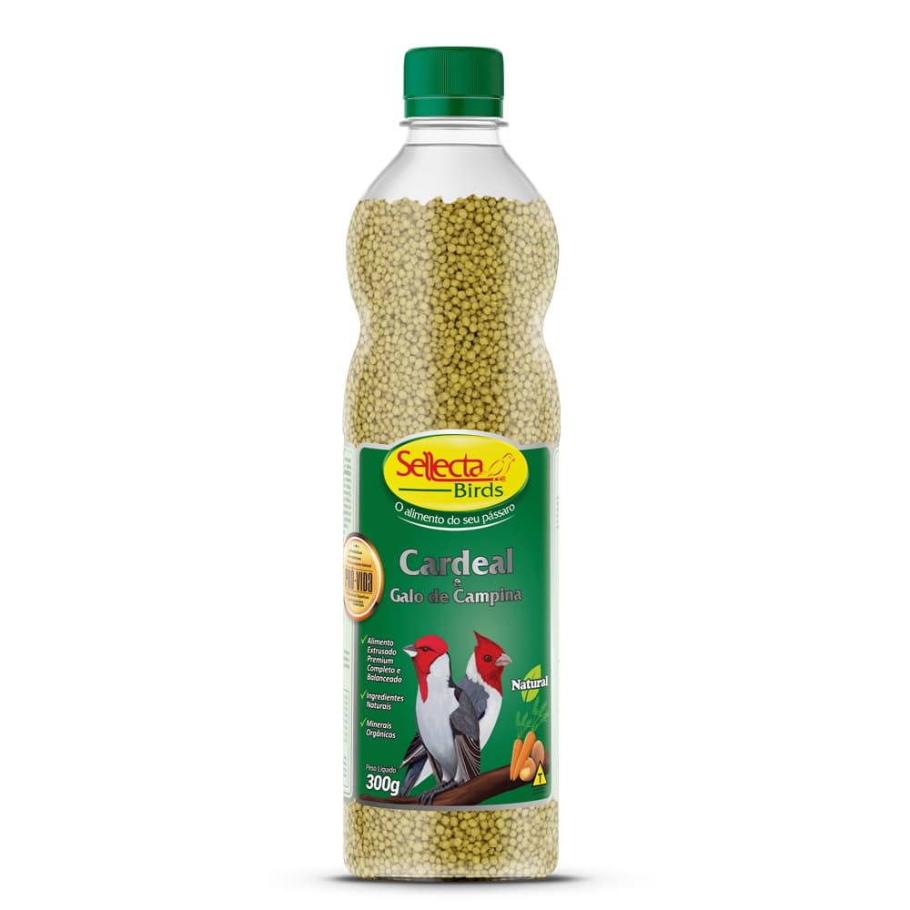 Extrusado Natural Cardeal E Galo De Campina 300g Sellecta