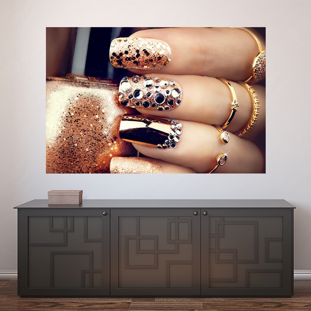 Painel Adesivo Decorativo de Parede Manicure Unhas Salão de Beleza  - 964pn