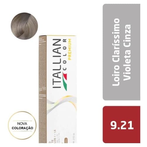 Coloração Itallian Color 9.21 Loiro Claríssimo Violeta Cinza