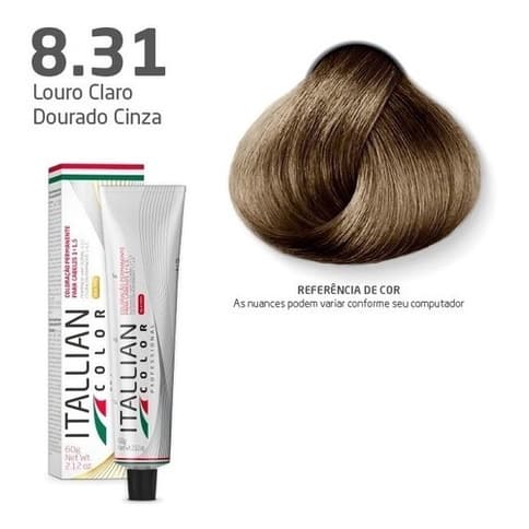 Tinta 8.31 Itallian Color 60g Louro Claro Dourado Cinza 60g