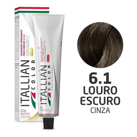 Coloração Itallian Color Louro Escuro Cinza 6.1