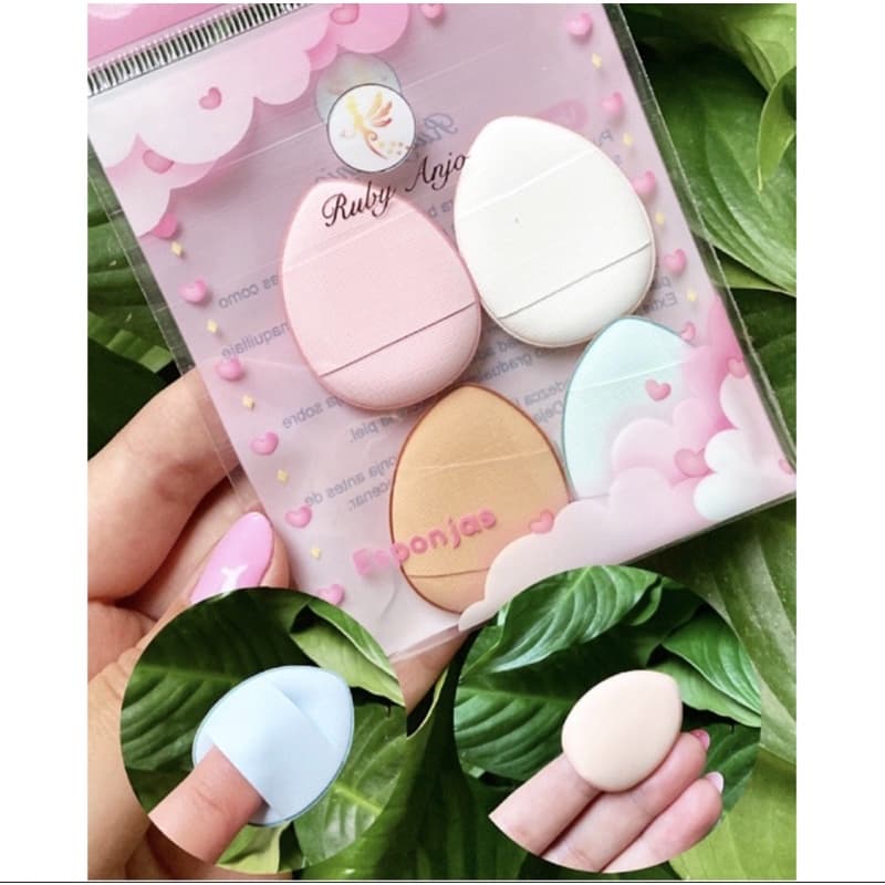 KIT ESPONJAS PARA MAQUIAGEM COM 4 UND WL264 - RUBY ANJO